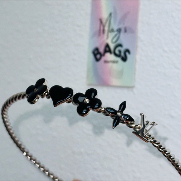 Louis Vuitton: Monogram Headband (Silver/ Black) *RARE* - Picture 5 of 16